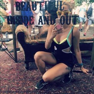 Color block bodysuit bathing suit